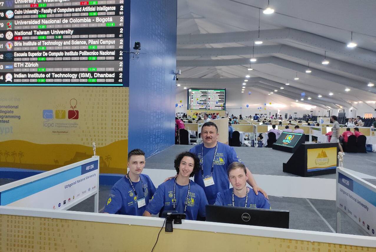Команда Ужгородського університету взяла участь у Чемпіонаті світу з програмування в Єгипті